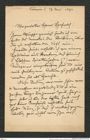 Nachlass Franz Steindachner, Brief von Karl Brancsik an Franz Steindachner (17.05.1892), Inv.Nr. 51.01, Seite 1
